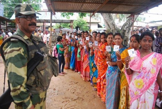 Tripura goes for poll to decide fate of by-election aspirant amidst tight security, 31% and 41% vote at 2 constituencies till 12:00 PM Tripura goes for poll to decide fate of by-election aspirant amidst tight security, 31% and 41% vote at 2 constituencies till 12:00 PM